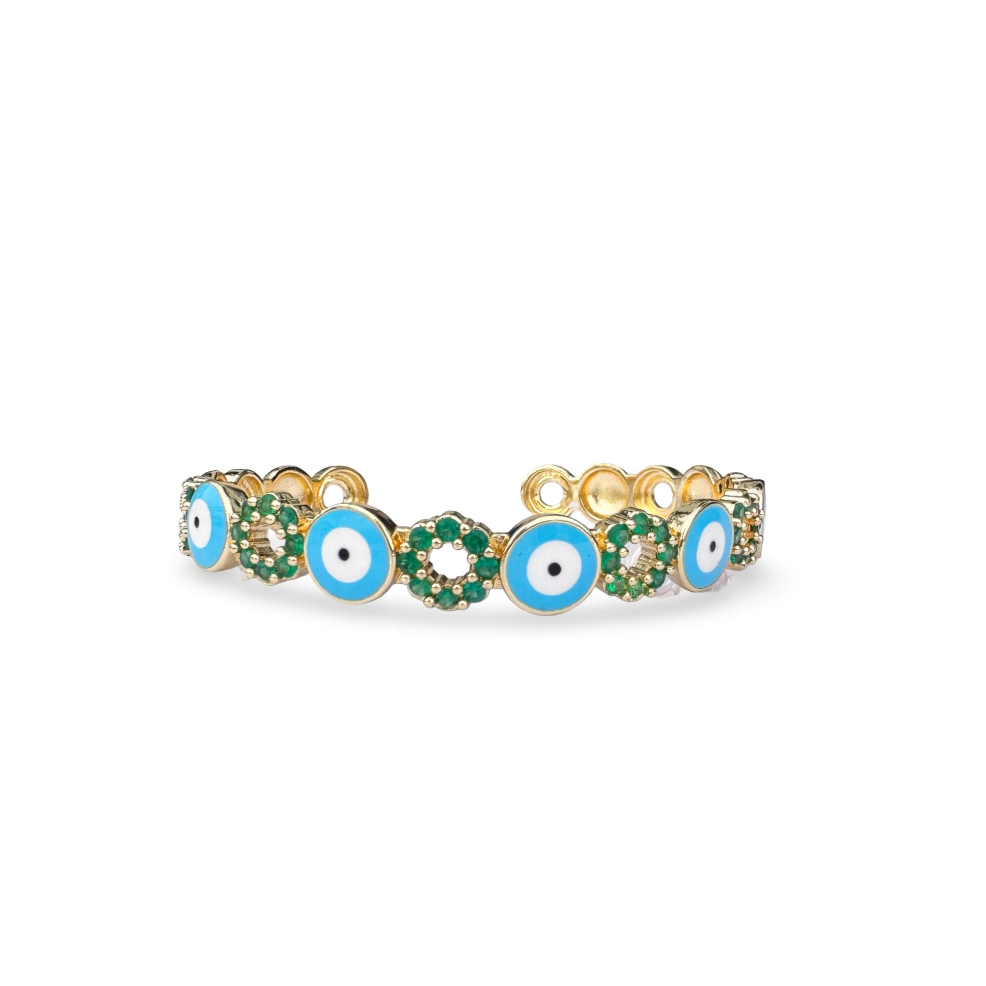 Title Product vendor Bracelets Light Blue Evil Eye Cuff Bracelet