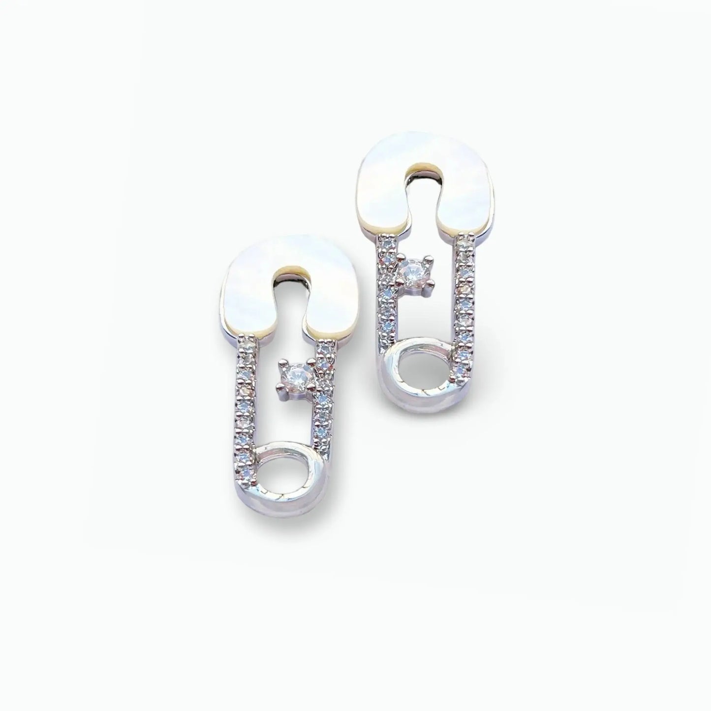 Mæktub Soteria Safety Pin Stud Silver Earrings Maktub.wearitbecomeit