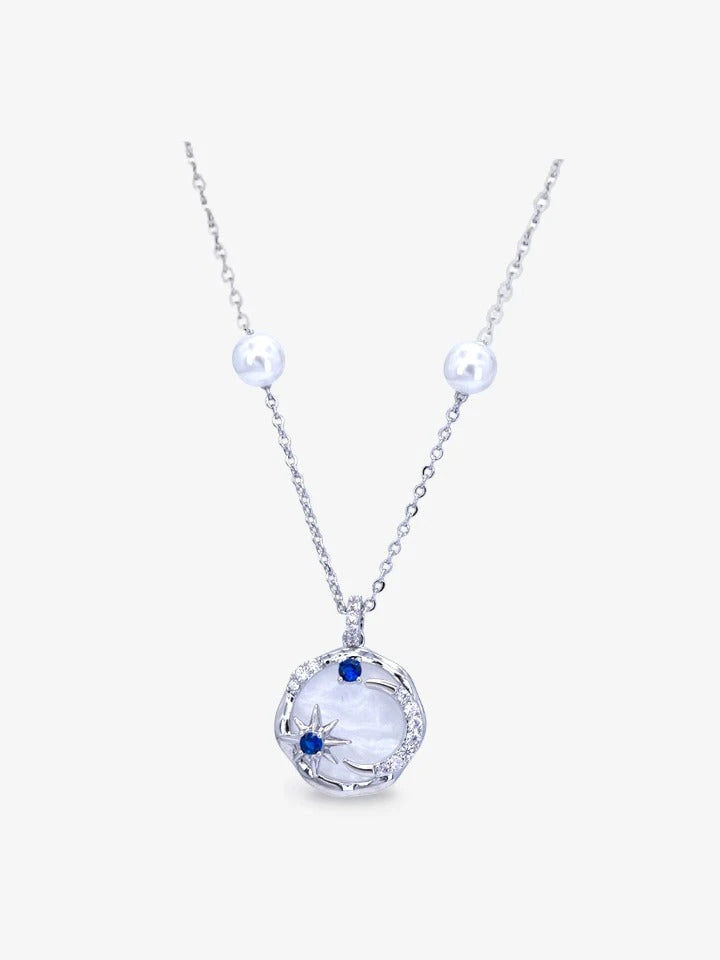Title Product vendor Necklaces Moon & Sapphire Star Disc Necklace